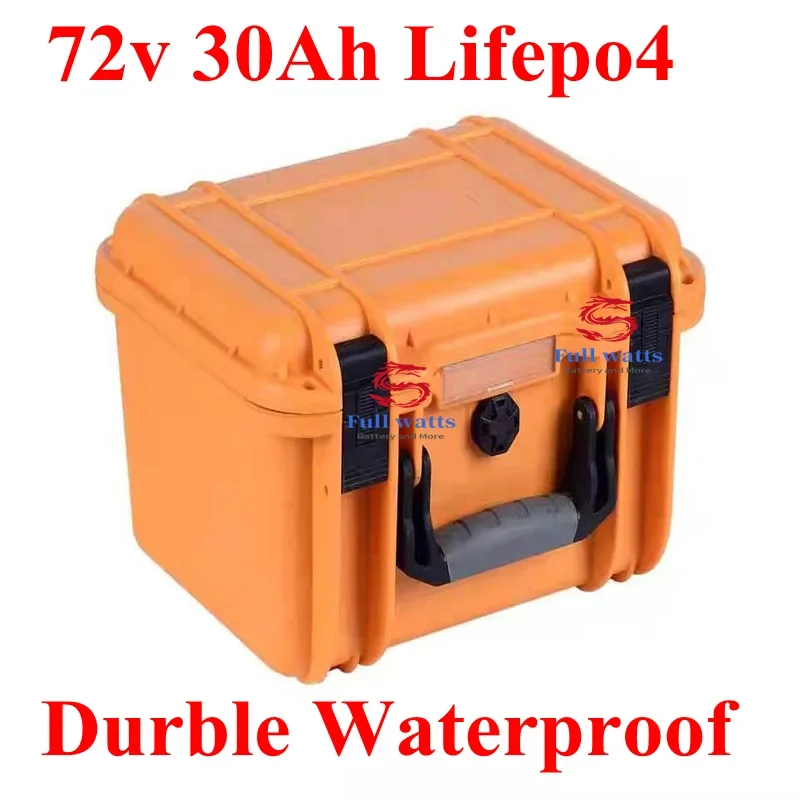 72V 30Ah Lifepo4 battery pack with durable and waterproof case for motorcycle electric scooter power tool solar energy+charger