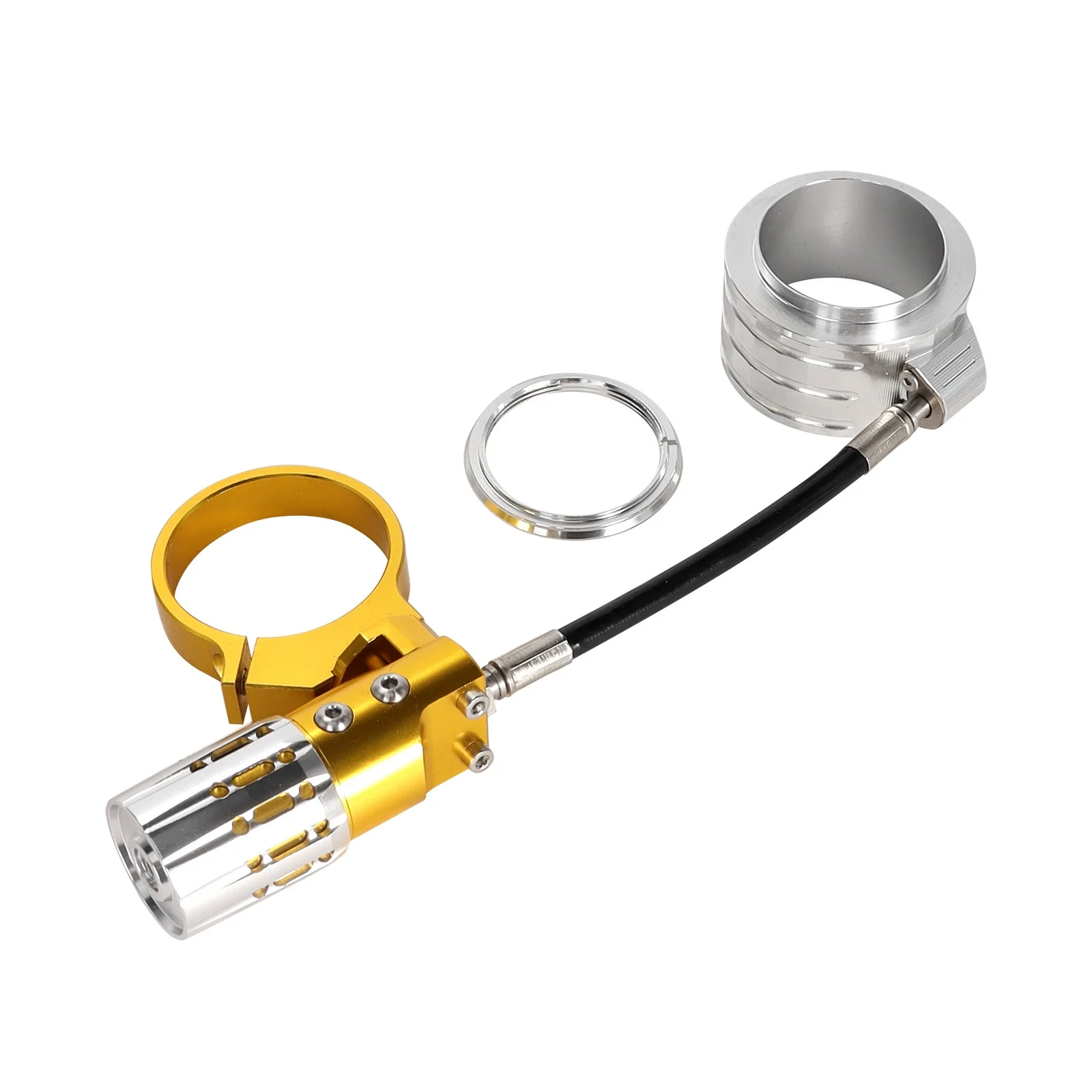 Universal motorcycle rear shock absorber preload adjustable ring modification aluminum alloy rear shock absorber gas tank adjust