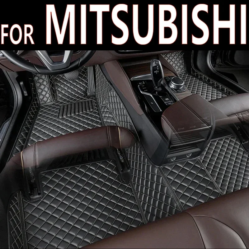 

Кожаные автомобильные коврики для MITSUBISHI Mighty Max Savrin 7seat RVR 3000GT Zinger Outlander ASX pajero 2022 2023 Автомобильные аксессуары 0