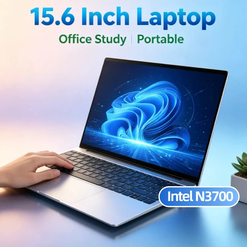 

Office Study Windows 11 Pro New Ultra Slim 15.6 Laptop Intel N3700 16GB RAM 2TB SSD 1920*1080 Display