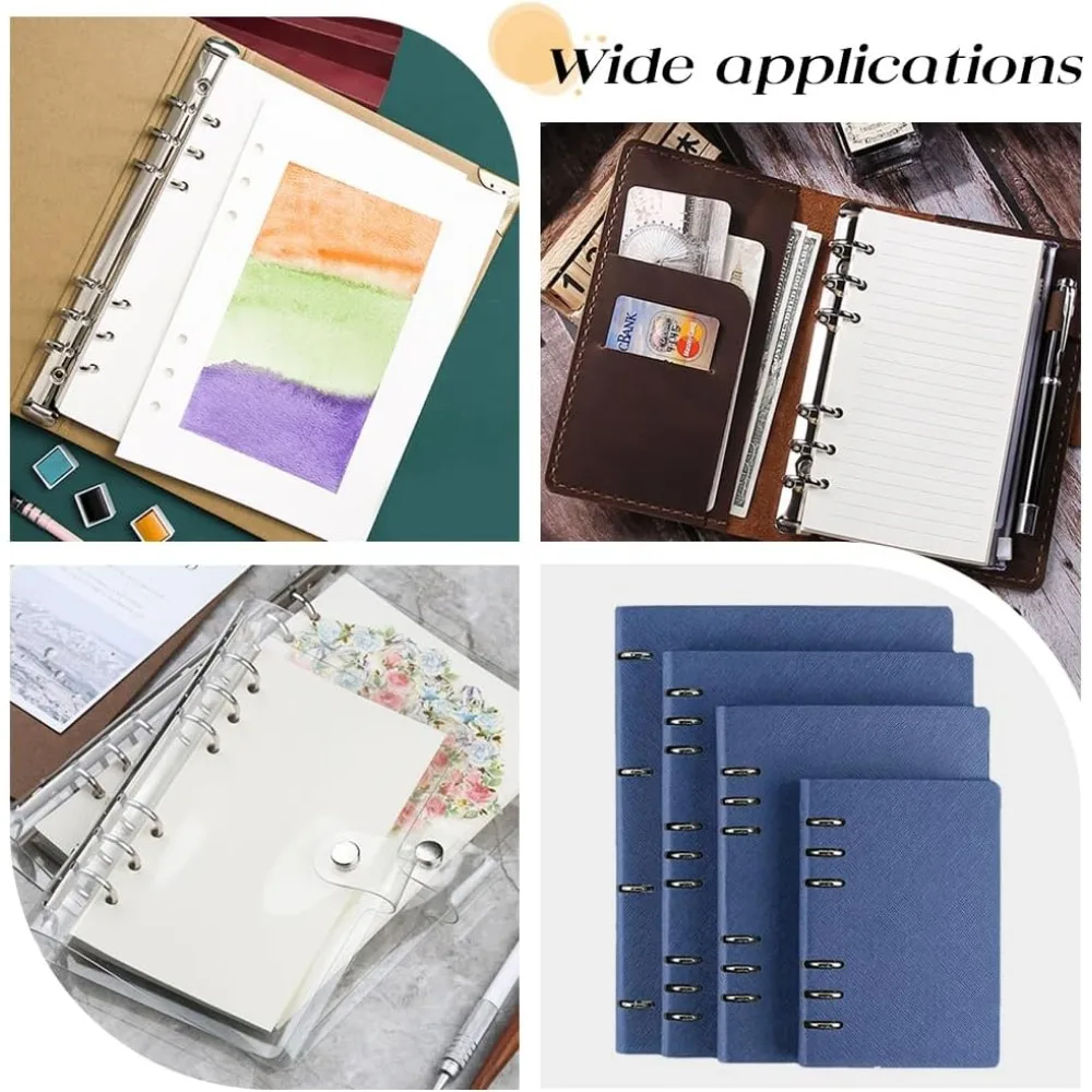 2Pcs Metal A4 Size 3-Ring 4-Ring Binder Mechanism Replacement Steel Loose Leaf Binders D-Rings Leaf Binding Spines Combs Combs