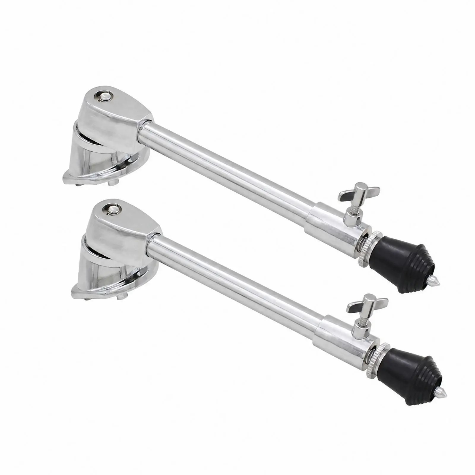2 Pieces Iron Bass Drum Leg Locking Bass Drum Leg with Rubberized Foot Anti-Rust