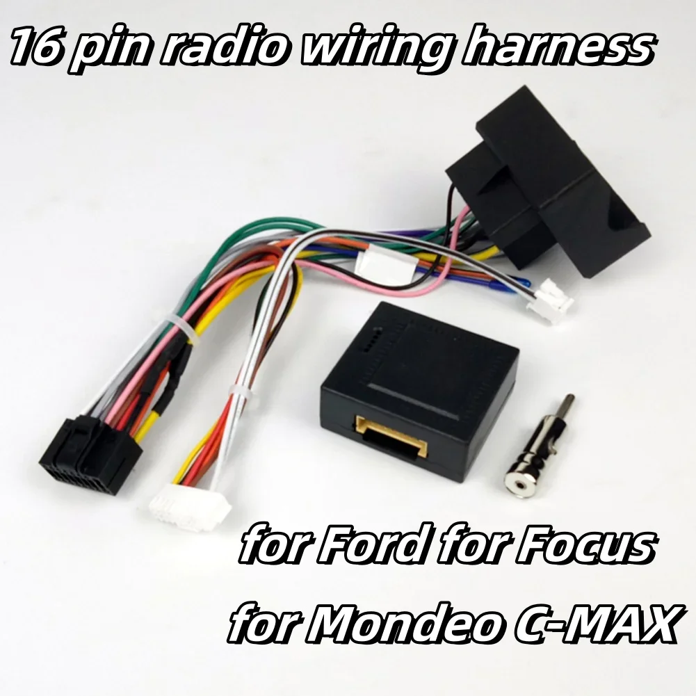 

16Pin Car Radio Wiring Harness Decoder Radio Wiring Harness CAN Decoder For Ford For Fusion For Kuga For Mondeo S-Max Transit