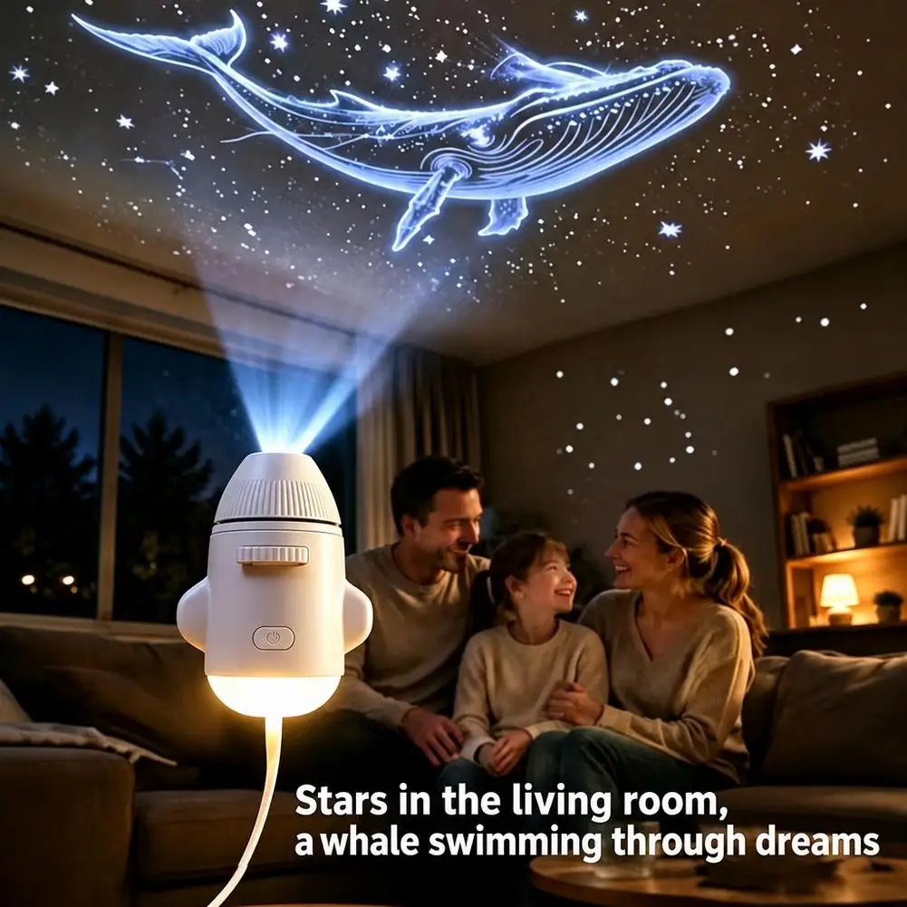 Christmas Pattern Projector Night Light with 11 partners USB Mini Starry Sky Lamp, Bedroom Atmosphere Projector