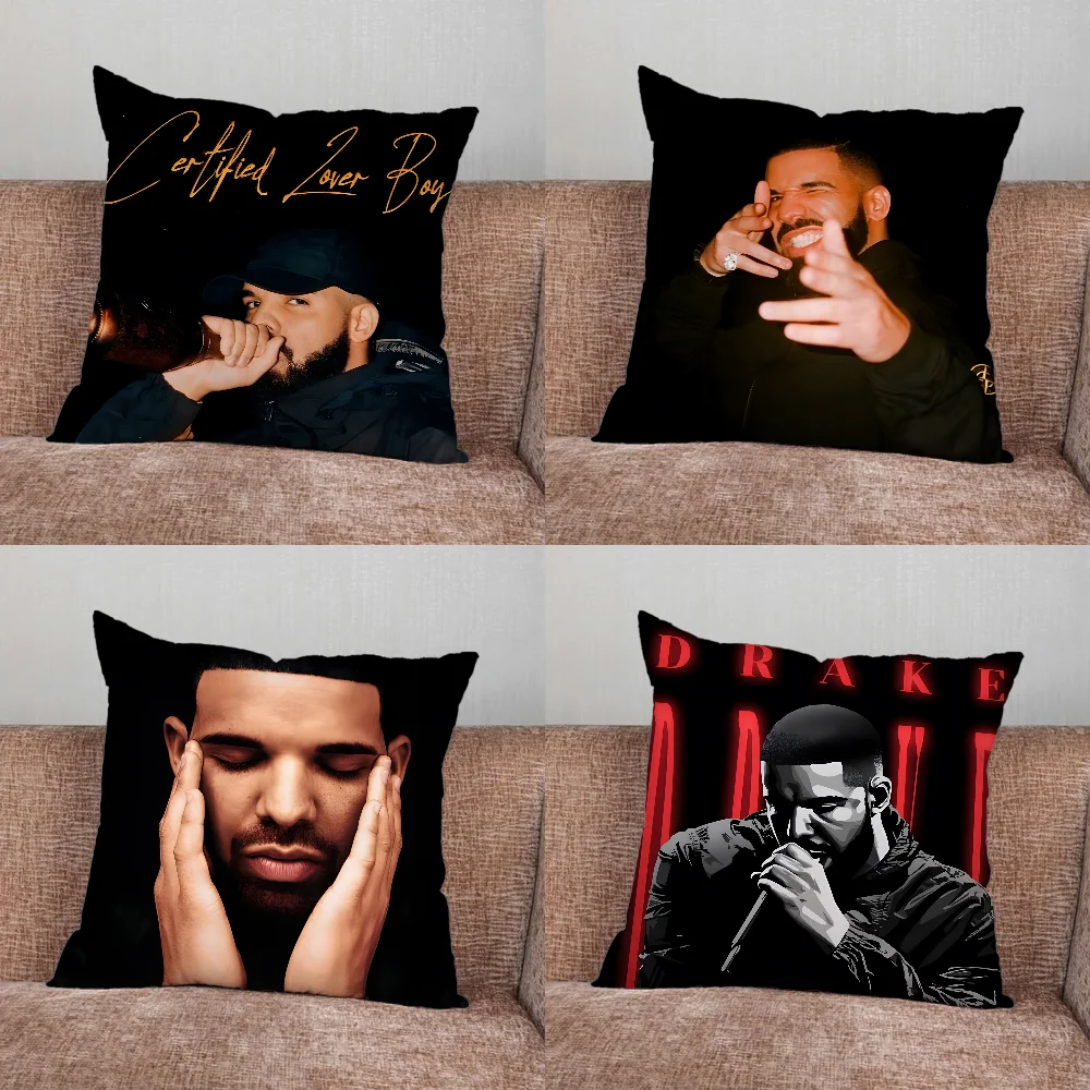 

Rapper D-Drake Pillow Case For Home Bedroom Car Office Decoration Living Room Sofa Cushion Cover Suitable