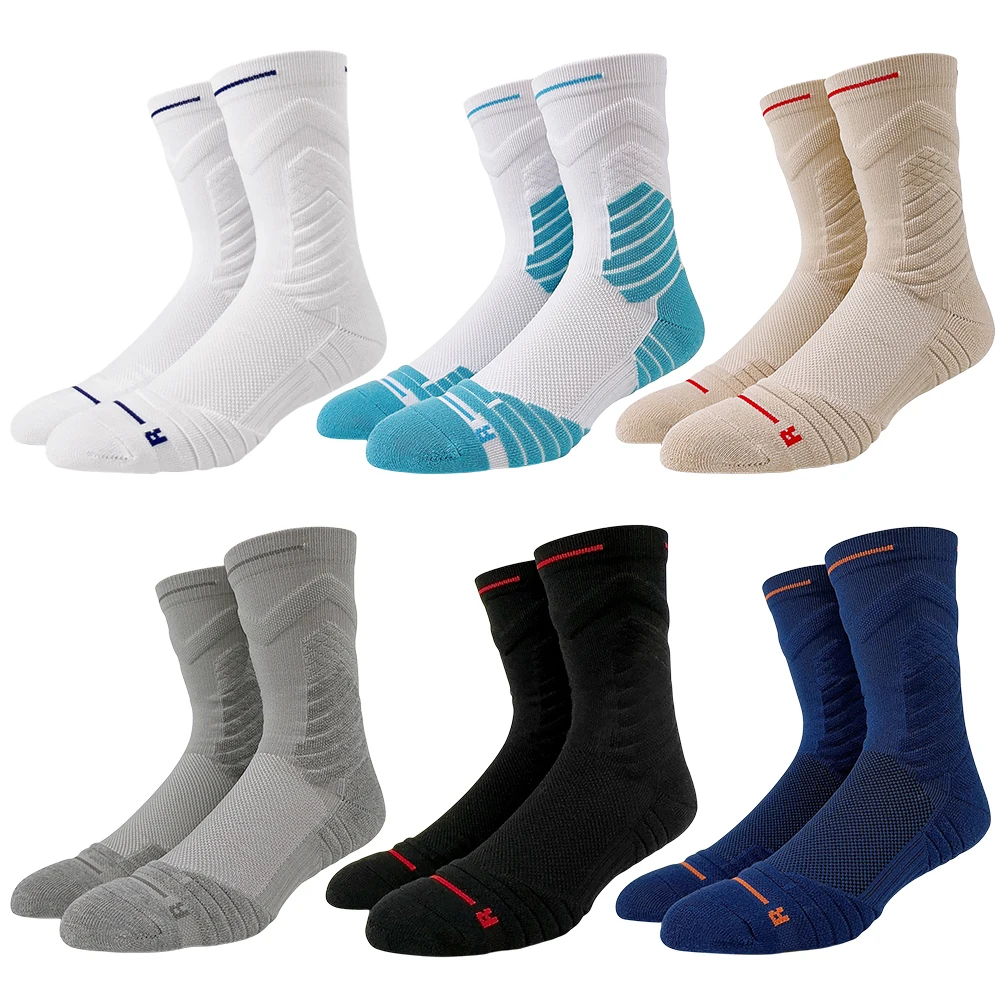 

Men Sports Socks Running Socks Terry Sole Basketball Socks Non Slip Athletic Running Socks Breathable for Outdoor Sports