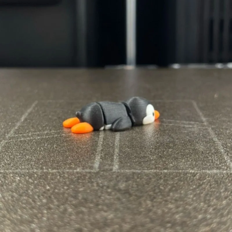 Penguin Figure Articulated 3D Printed Animal Model Movable Joints Desk Decor Stress Relief Toy for Kids Cool Gift