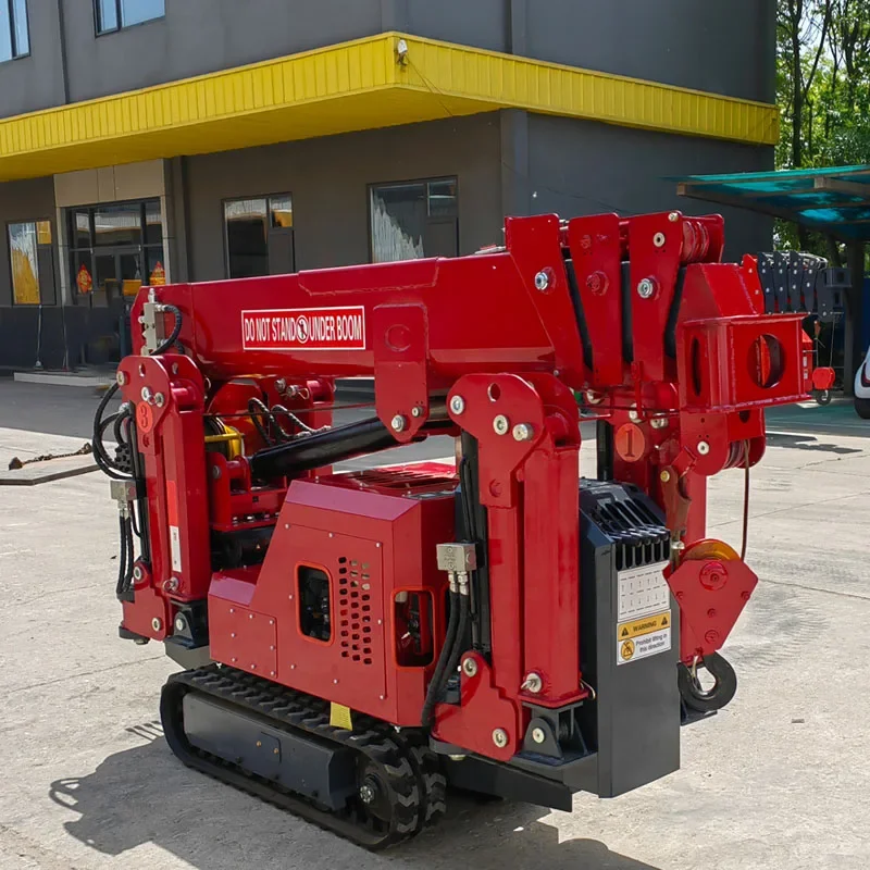 Hot 5t Mini Spider Crawler Crane with Telescopic Arm 12M Lifting Height Customizable Color for Outdoor Construction Use