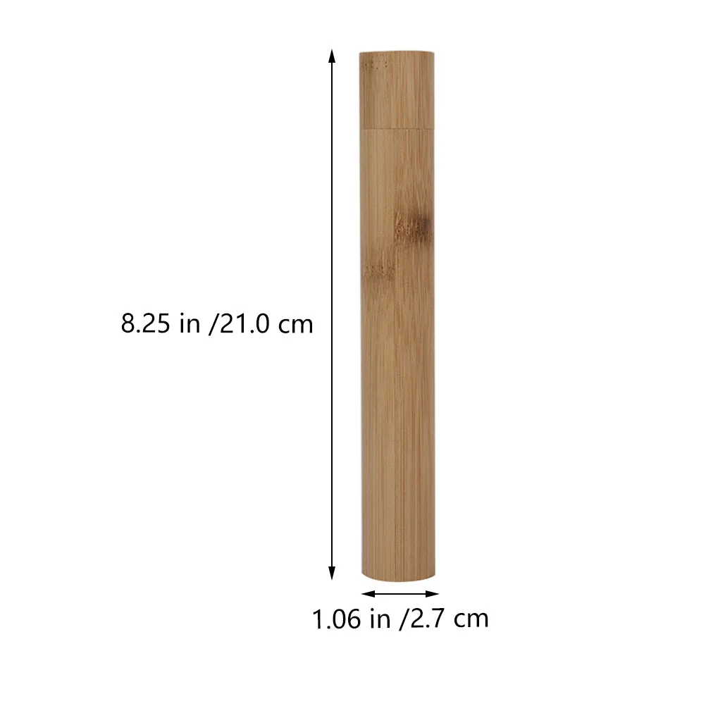 2 pçs caixas de armazenamento escova de dentes de bambu caso organizador capa portátil suporte elétrico recipiente de viagem fornecimento de armazenamento em casa