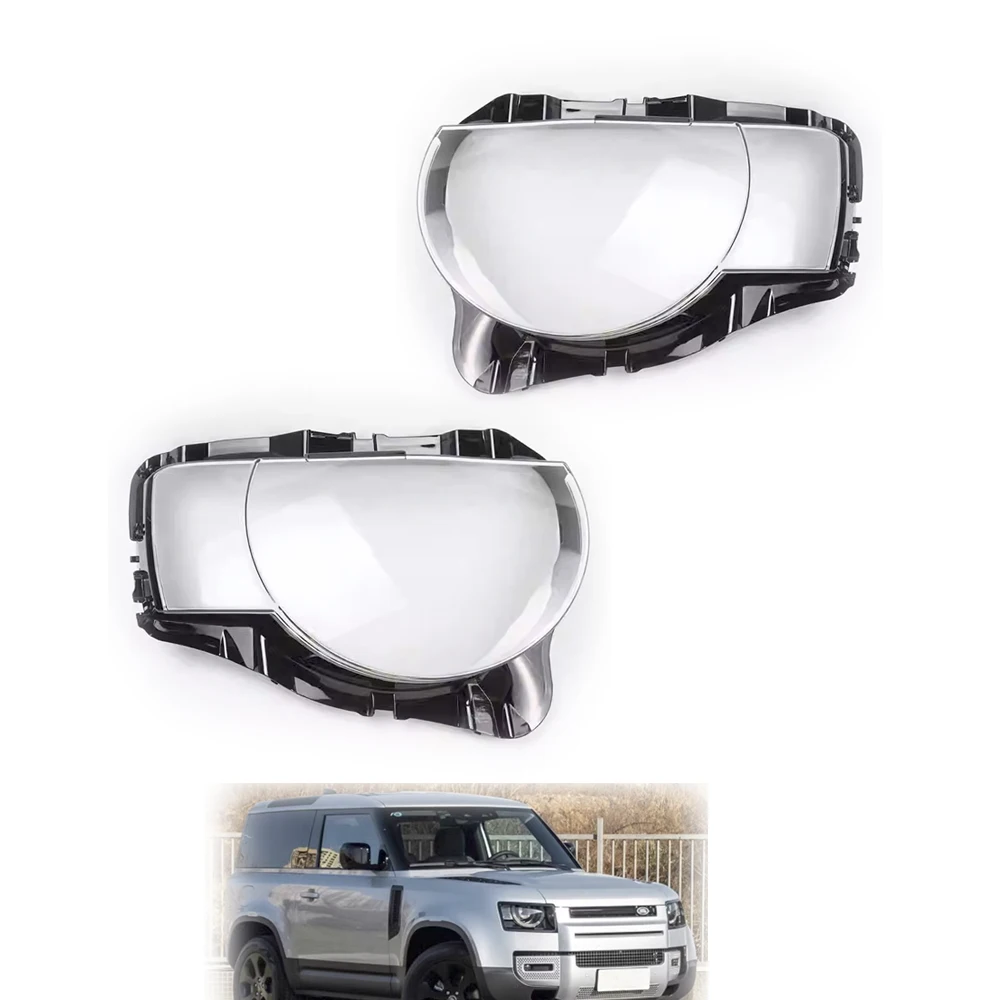 For Land Rover Defender 2020 2021 2022 Car Headlight Lens Cover Transparent Lens Headlamp Shell