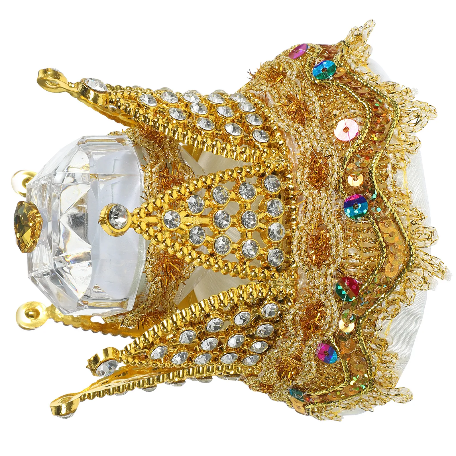 

Шкатулка для ювелирных украшений Crown: держатель для колец для свадебной церемонии, предложения руки и сердца, Дня святого Валентина, годовщины – для хранения, демонстрации и защиты колец