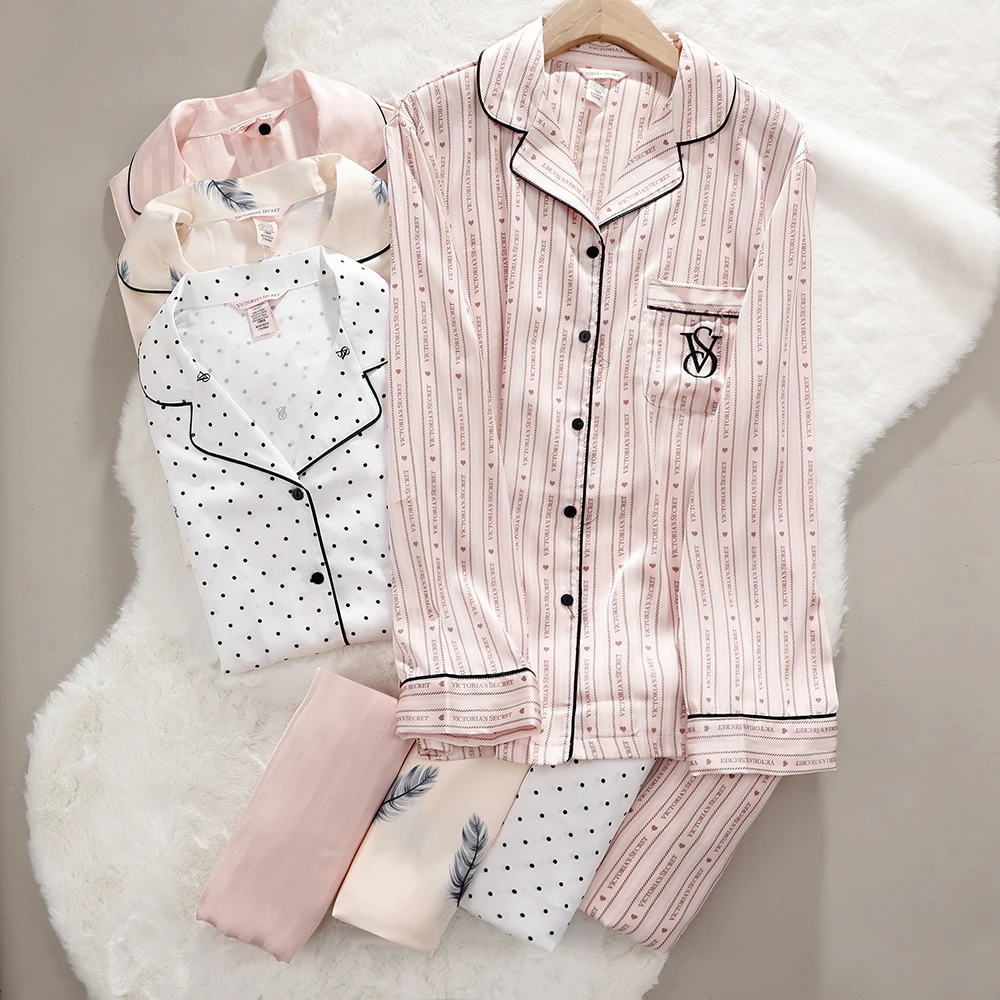 Victoria's Secret Suit Womens Silk Satin Pajamas Set Short S