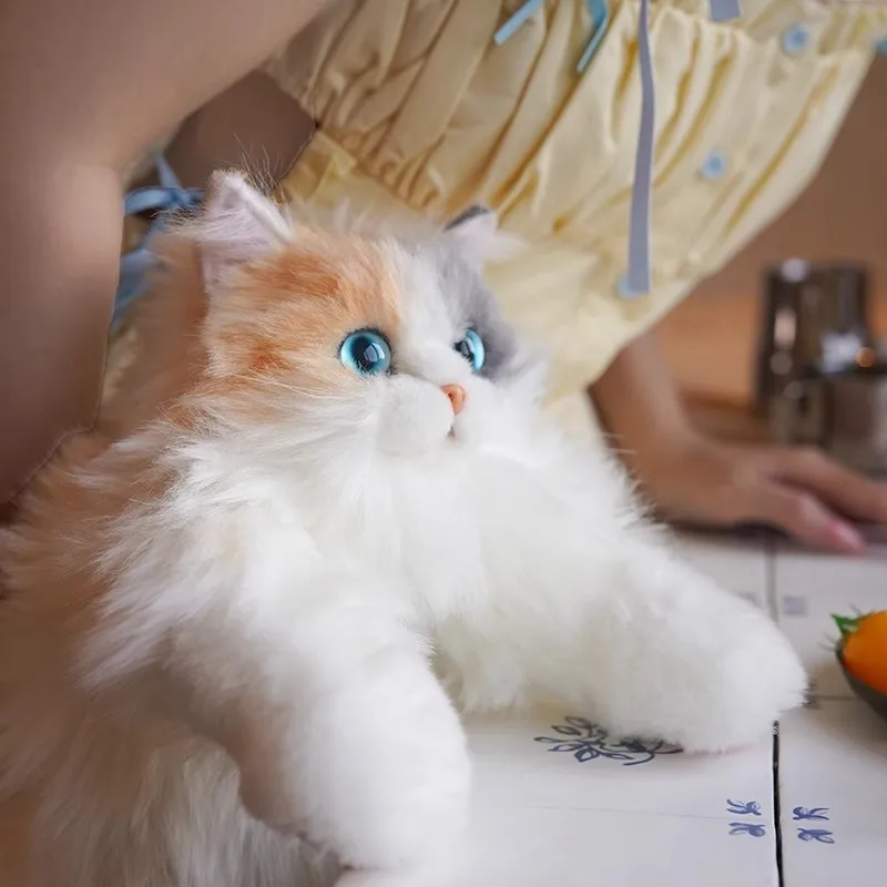 Nieuwe producten voor kinderen, schattige simulatie van drie kattenrugzakken, pluche poppen, speelgoed, vakantiecadeaus