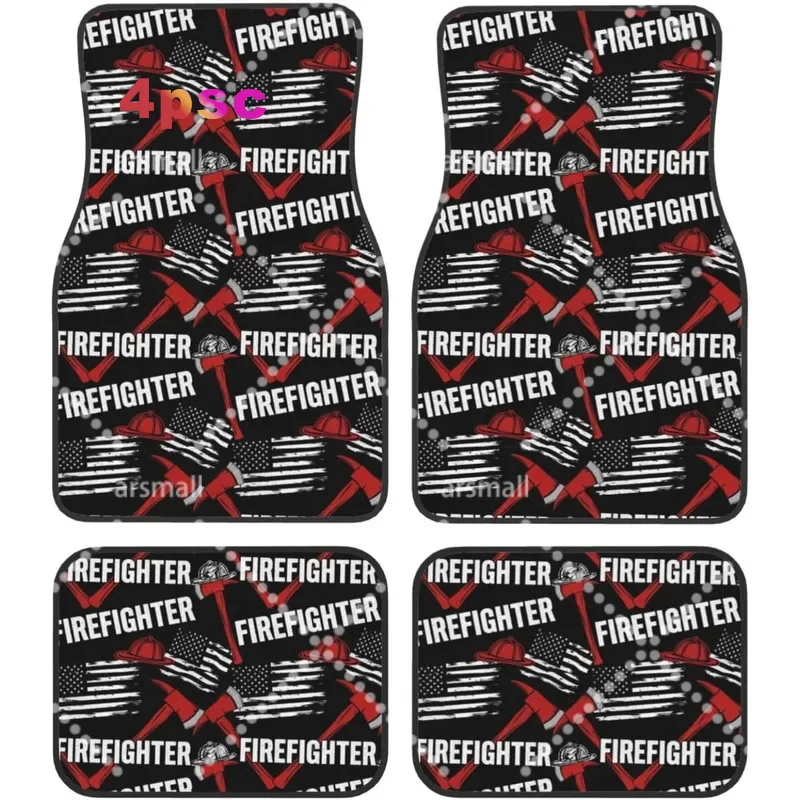 Collection Of 4 Durable All-Season Vehicle Floor Mats, Sturdy Non-Slip Universal Fit For Cars, Trucks, And Suvs, Featuring The A