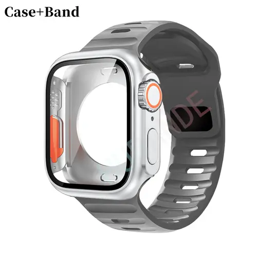 Silicone Strap For Apple Watch 44mm 45mm 41mm 40mm Bracelet + Screen Protectores Change to Ultra For iWatch Series 9 8 7 SE 6 5 - Image 52