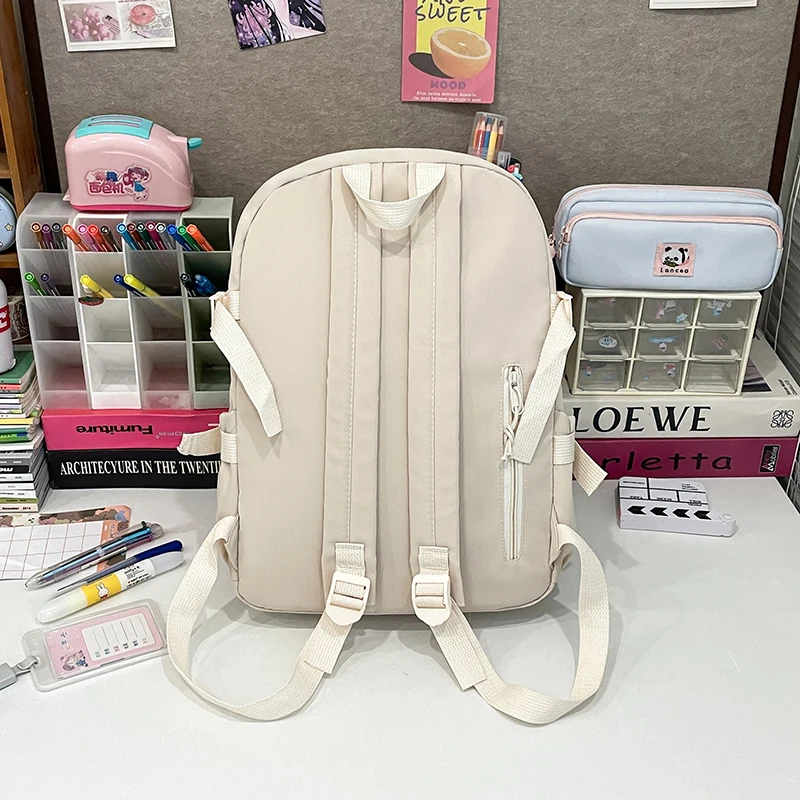 حقيبة ظهر أنيقة وخفيفة الوزن مع جيب أمامي شفاف - سعة كبيرة للمدرسة والسفر والأنشطة الخارجية #5