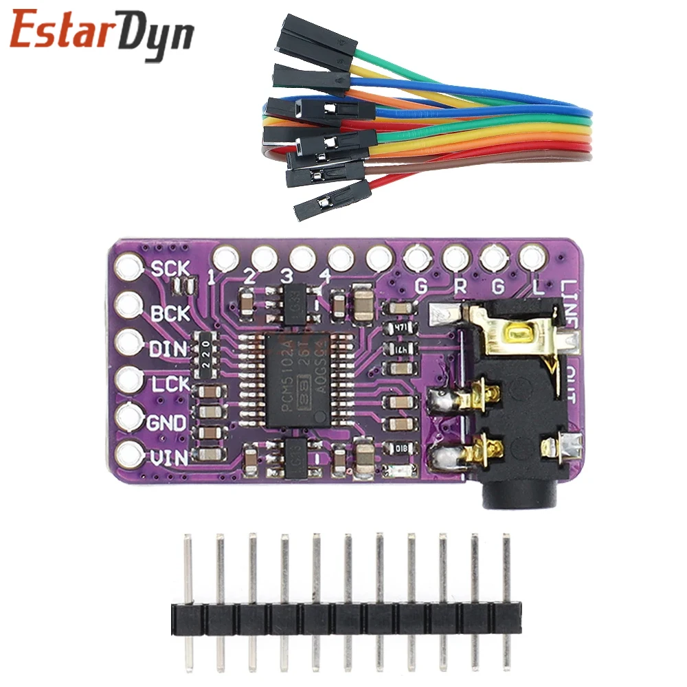 �y�Z�[�����zEstardyn PCM5102A I2S DAC ���W���[�� pHAT �X�e���I�f�R�[�_�[ 24 �r�b�g 192kHz HiFi �I�[�f�B�I�{�[�h Raspberry Pi Zero �p