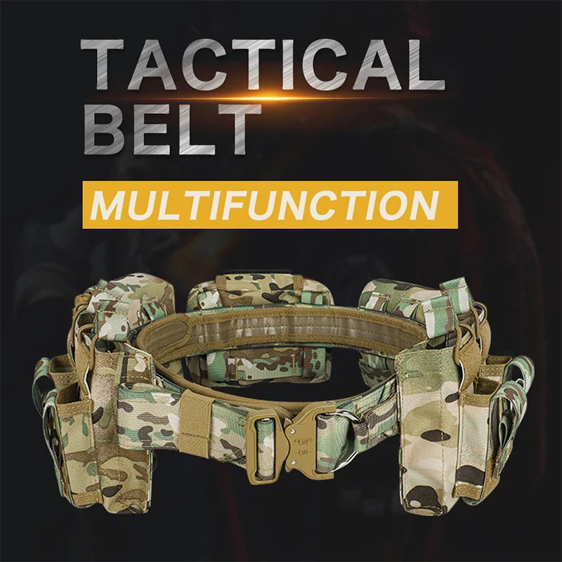 Tactical Waist Bag Hunting Tactical Battle Belt Sets Duty Belts Law Enforcement Airsoft Utility Belt with Accessories Pouches 5