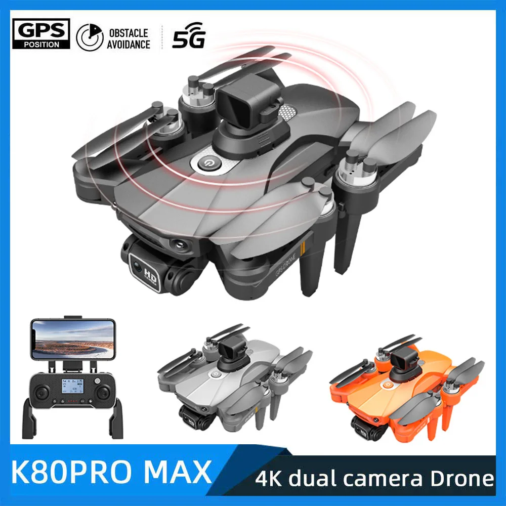 

K80PRO MAX Quadcopter with Camera 4K Drones 5G GPS Wifi Profesional Obstacle Avoidance RC Helicopter Brushless Motor Dron Plane