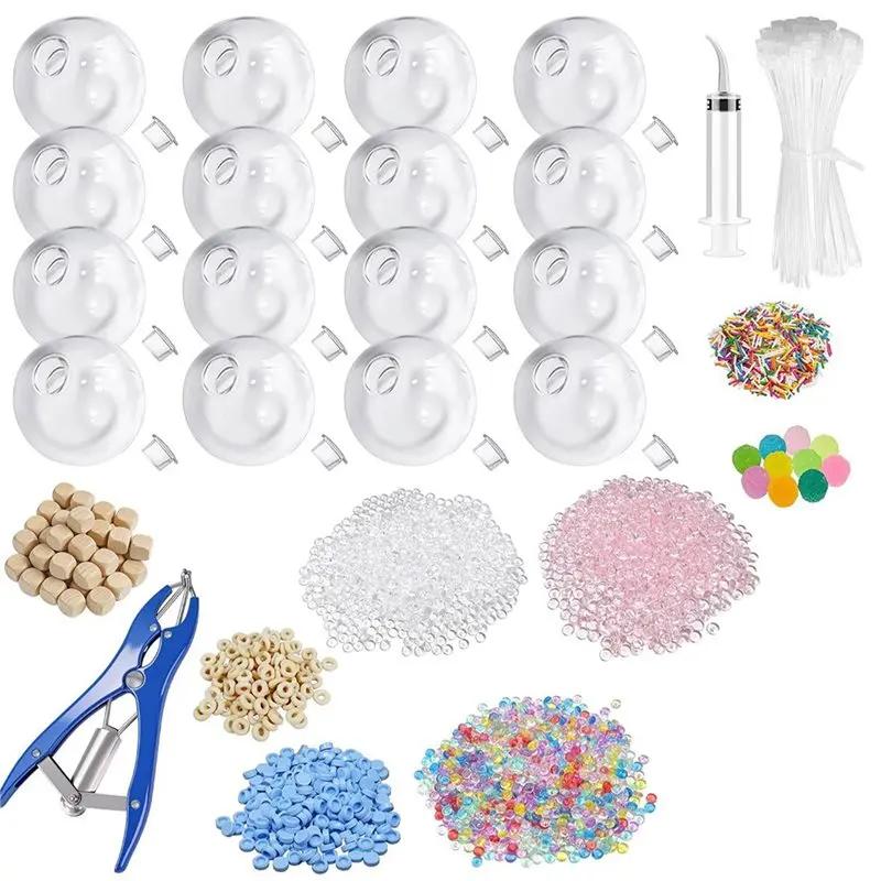 AB42-DIY Stress Ball Making Kit: Includes 16 Blank Squeeze Balls, Filling Beads, And An Inflation Tool For Crafting