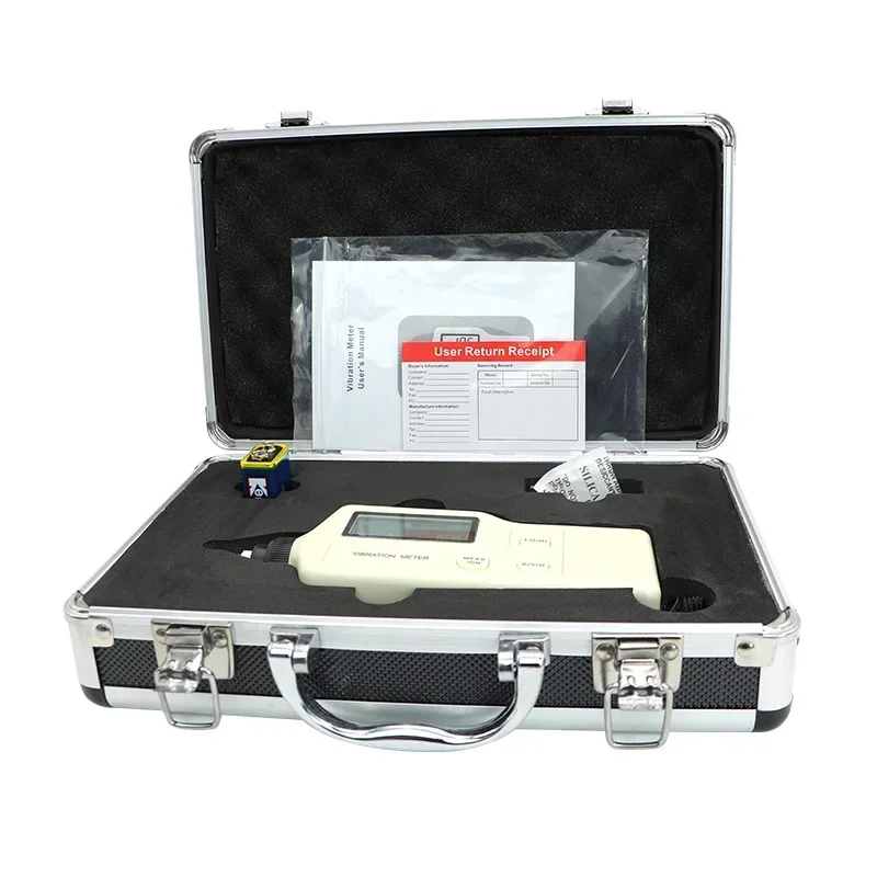 SHANHR Electronic Vibration Meter Portable AC Output Digital Vibration Frequency Analyzer LCD Backlit Vibrometer Tester