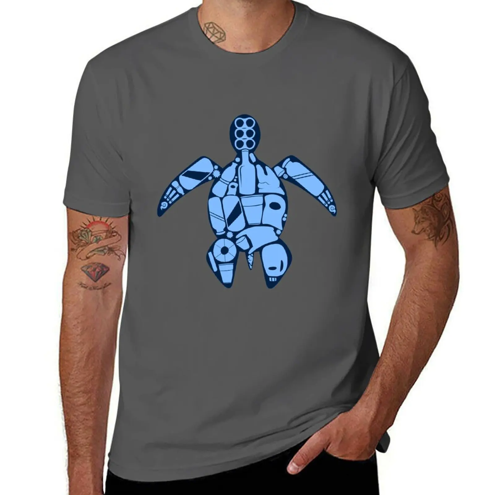 

Plastic turtle- blue T-Shirt anime shirt vintage graphic tee designer t shirt men