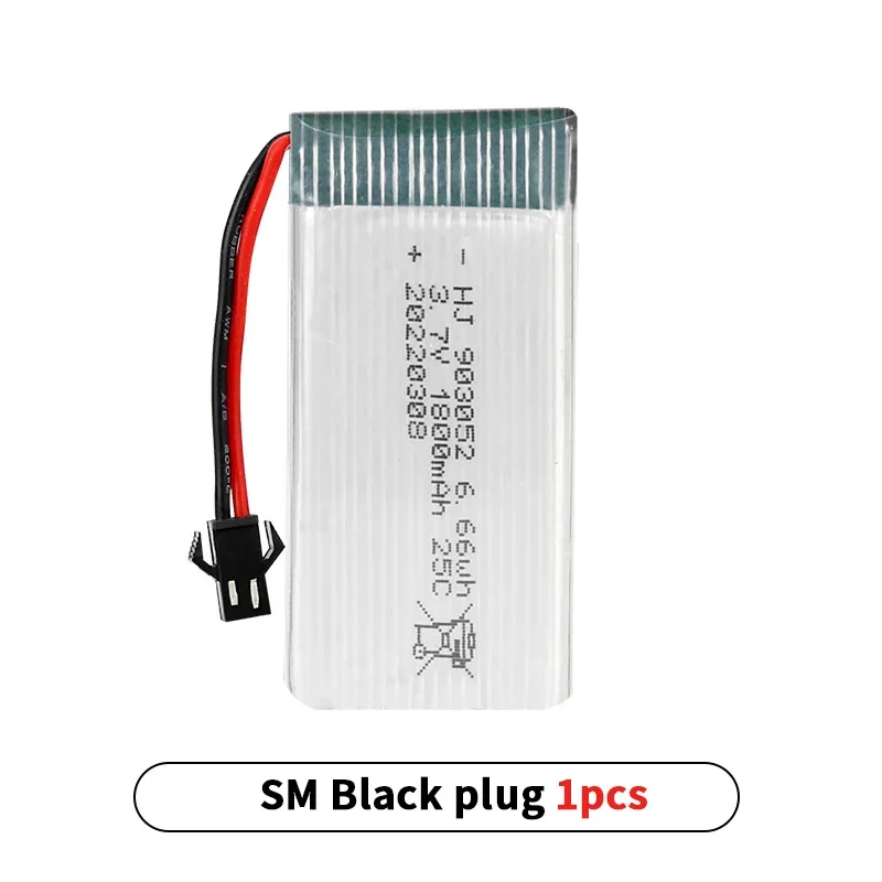 1800mAh 25C 903052 بطارية قابلة للشحن ل Syma X5SW X5SC X5C H5P أجهزة الاستقبال عن بعد أجزاء الملحقات