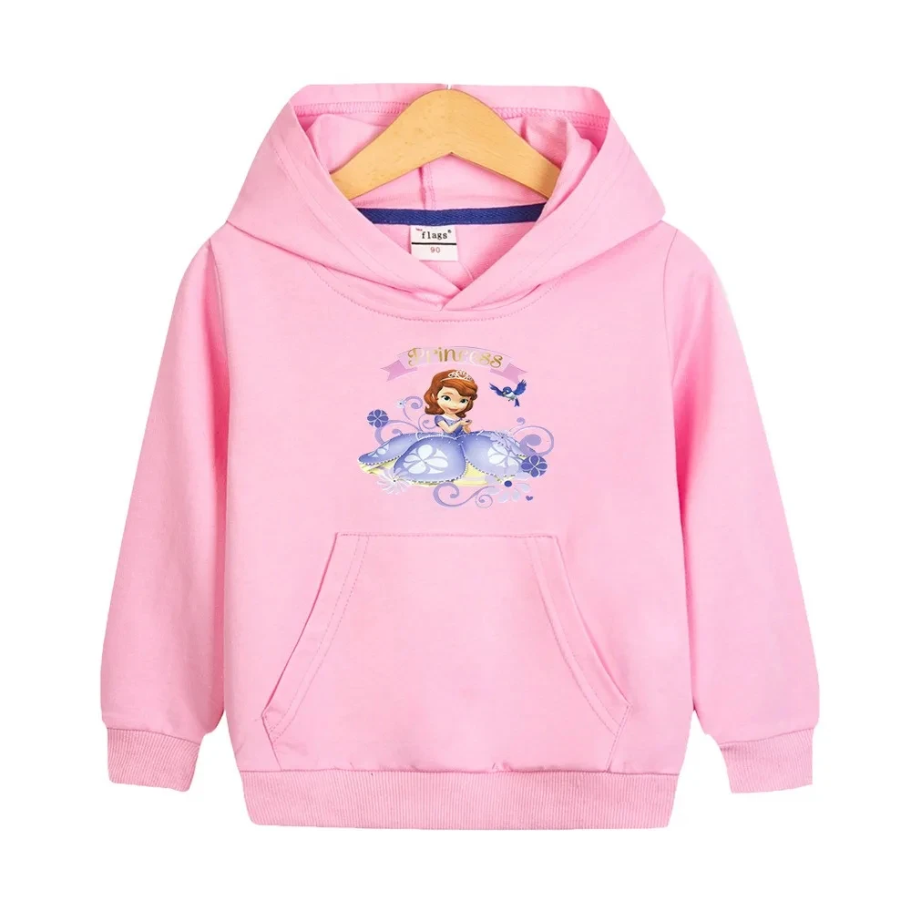 Disney long-sleeved Pink Cotton T-shirt for kids and adults, Hat T-shirt for boys and girls, family outfit Y-Blue Sofia, Quality