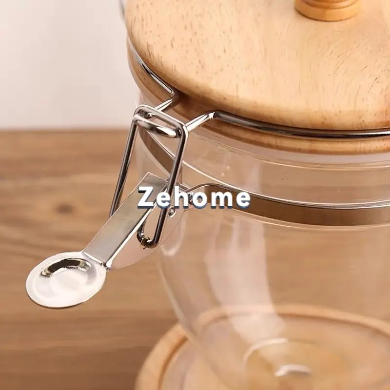 Coffee bean sealed tank, moisture-proof milk powder storage tank, transparent plastic special tank with lid, large-capacity