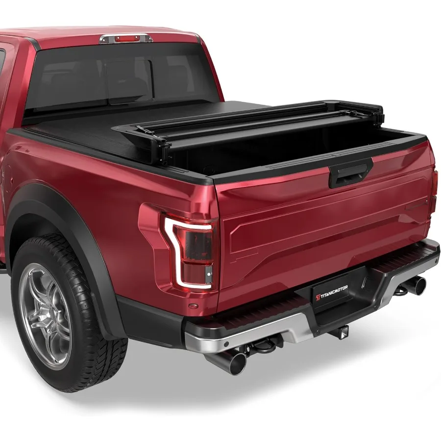 غطاء تونيو لسرير الشاحنة رباعي الطي ناعم لـ 20092014 F150 Styleside 6.5FT 79 بوصة تصميم 4 أضعاف مع سهولة التركيب والطقس