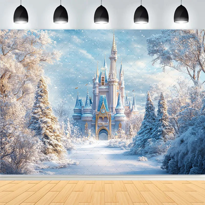 

Christmas New Year Clock Decor Backdrop Photography Vintage Xmas Trees Gifts Snow Winter Indoor Photo Studio Background FR-45