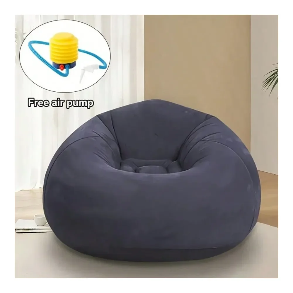

Inflatable Bean Bag Chair Soft Comfortable TatamiStyle Round Lounge Sofa For Indoor Outdoor, Relaxing Seat For Living Room, Off