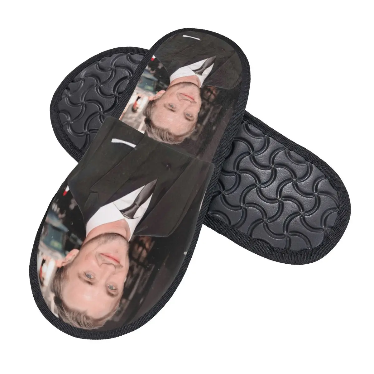 Custom Handsome Tom Felton House Slippers Women Soft Memory Foam Famous Actor Slip On Spa Slipper Shoes