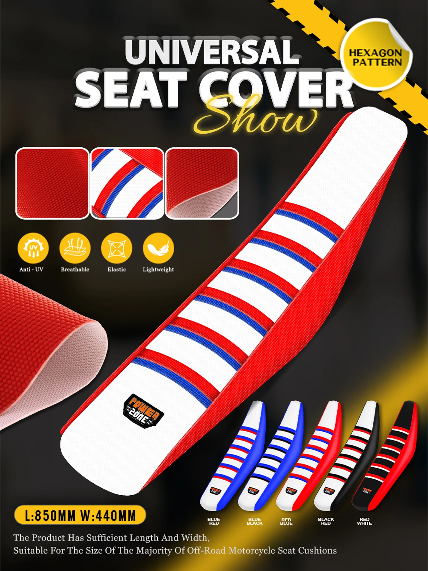 AliExpress MotoSpace SPACE Universal Gripper Seat Cover Rubber Soft Stretchy Non-slip For Honda Yamaha Suzuki Kawaski Dirt Bike Off Road Motocross
