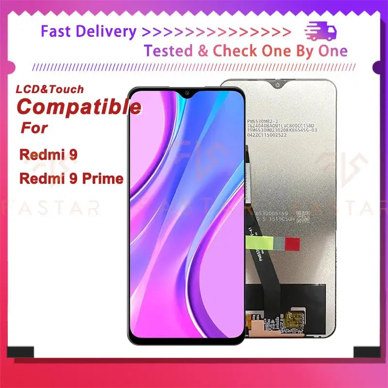 

6.53"Tested For Redmi9 lcd redmi 9 Prime LCD Display Touch Digitizer Assembly Replacement Phone Screen Redmi 9 lcd