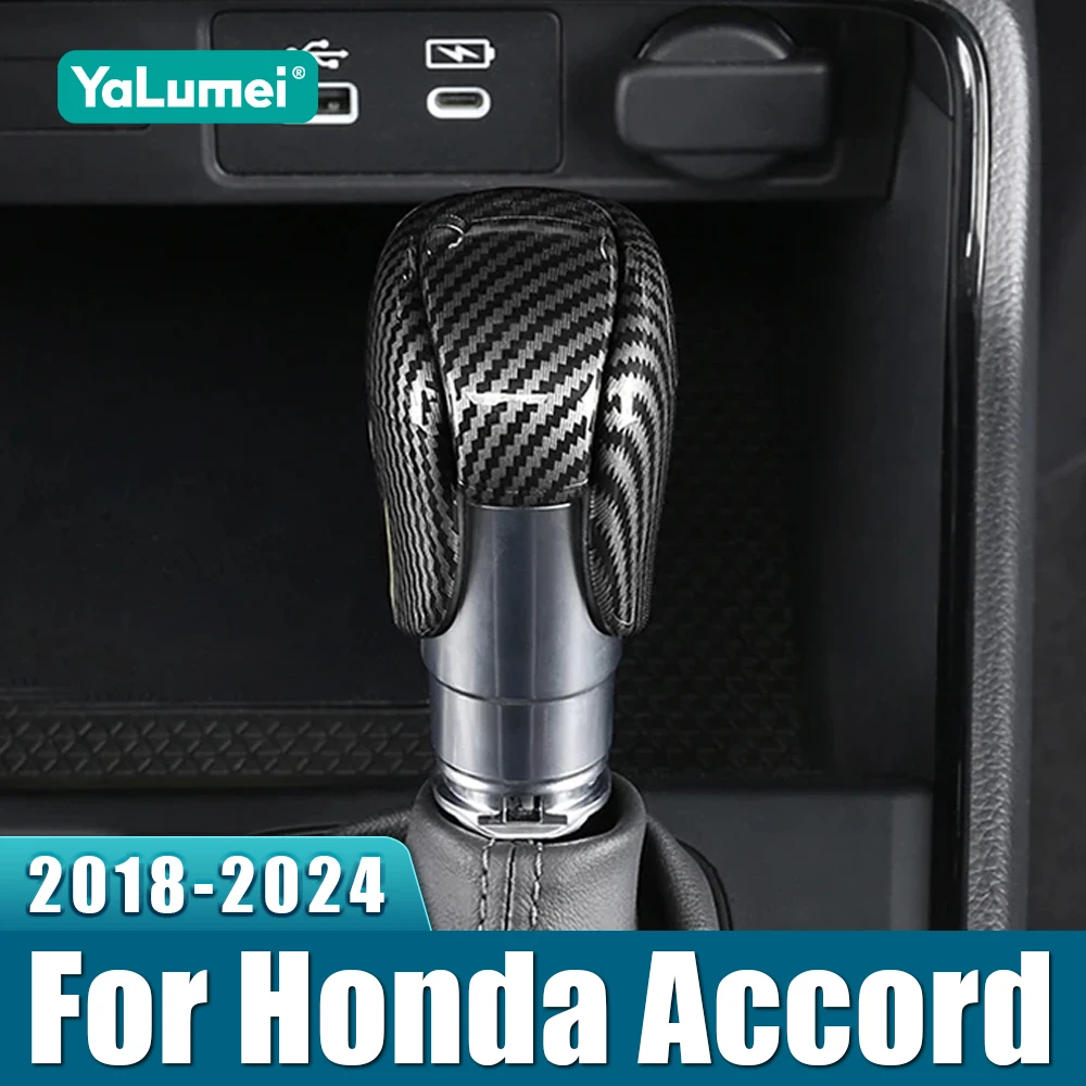 Für Honda Accord 10th 11th Gen 2018 2019 2020 2021 2022 2023 2024 ABS Auto Schaltknauf Kopf Abdeckung Trim Aufkleber Nicht Slip Fall