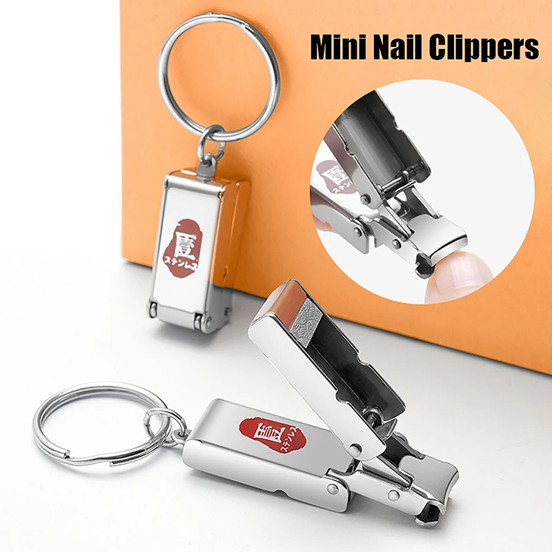 Portable Mini Rotary Nail Clipper - Foldable with Key Ring Handle for Easy Nail Care