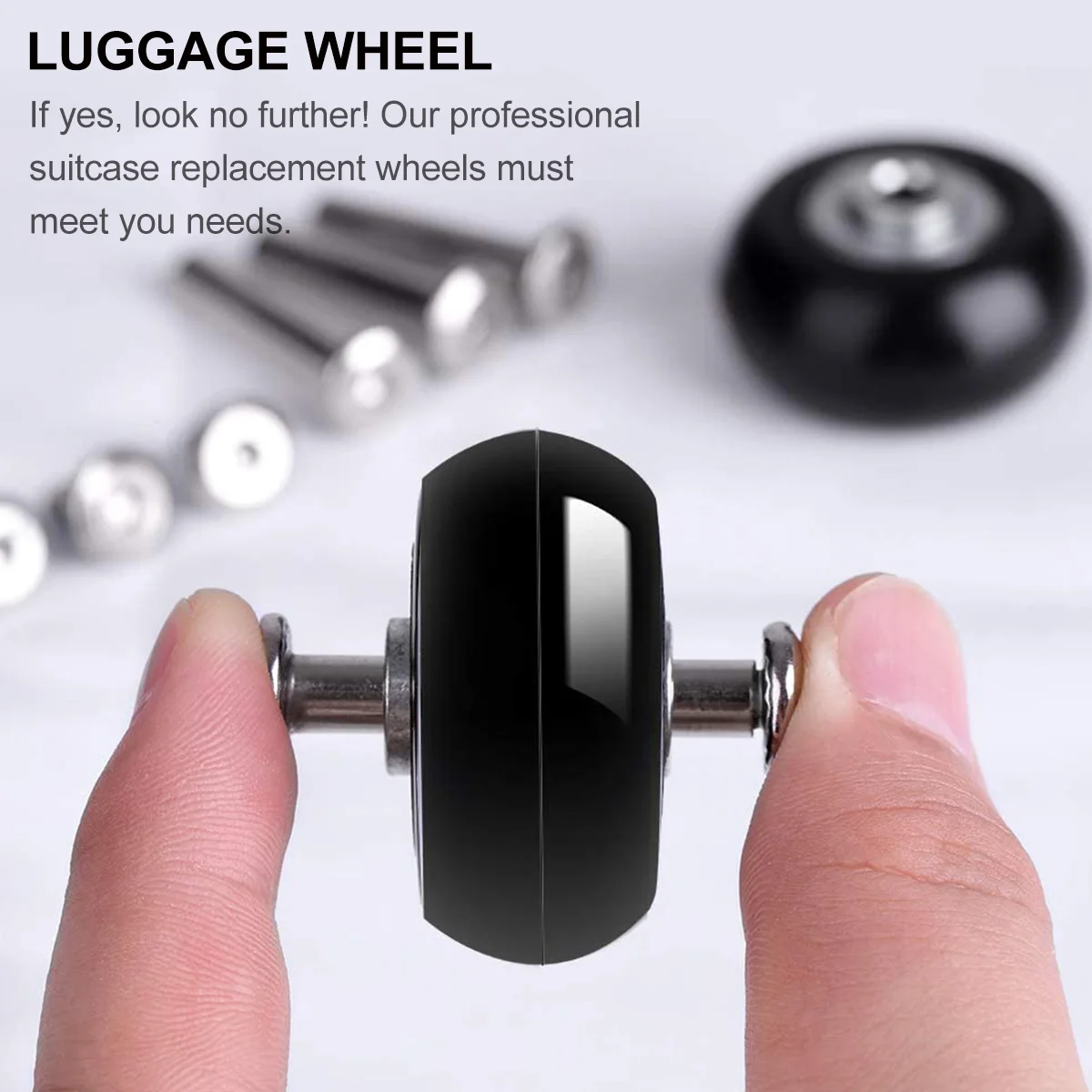 30 Pcs Trolley Case Casters Repair Rubber Wheel Suitcase Replacement Wheels Luggage Mute Wear-Resistant Accessories Kit