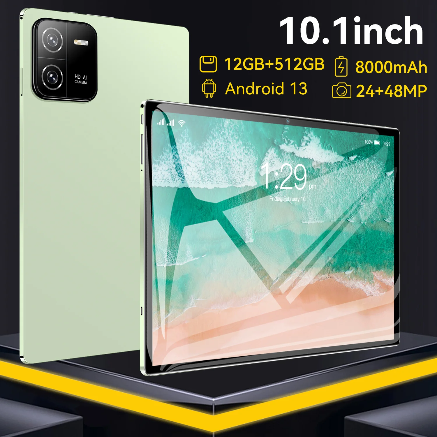 

Global version of Pad 6 Pro, 12Gb 512Gb, 10.1 inches, 5G full Netcom dual SIM dual standby, HD eye protection learning machine