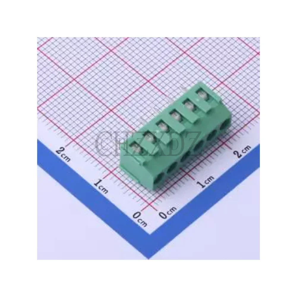 100% Original DB125-3.5-6P-GN-S Screw type terminal block 3.5mm 1x6P row number: 1 P number per row: 6 DB125-3.5