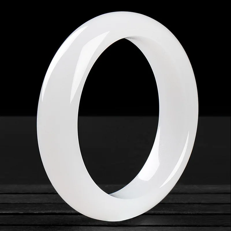 

Natural A-grade Xinjiang White Jade Gold Silk Jade Bracelet Quartzite Jadeite Jade Jewelry Jade Bangle
