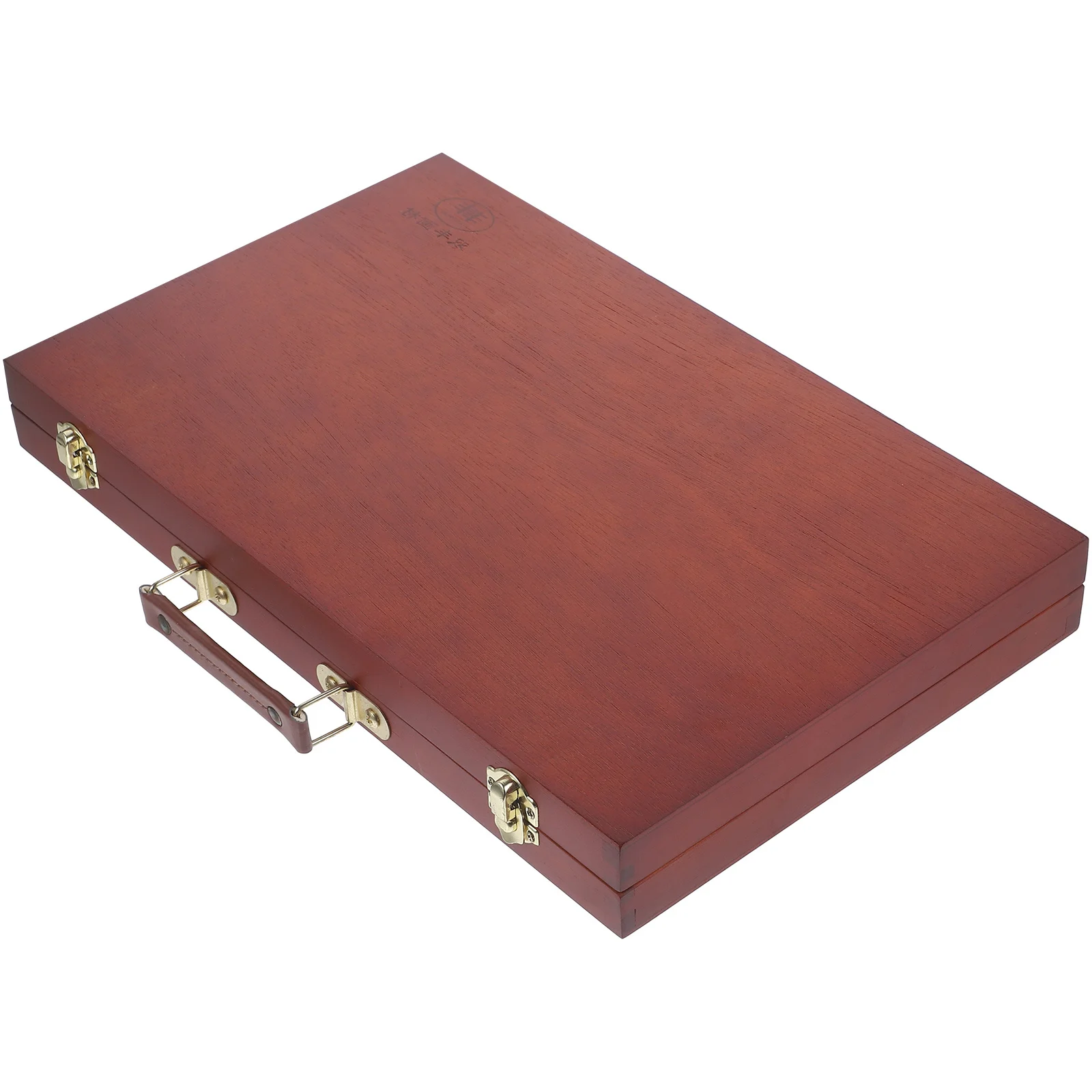 

Drawing Box Wood Painting Case with Compartments Portable Art Supplies Storage for Students Hand-held Design Tool Organizer