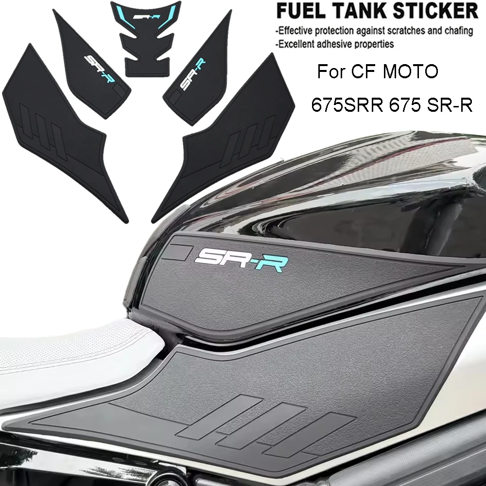 

Motorcycle fuel tank pad For CFMOTO 675SR 675 SR- 675SRR 2025 Reservoir pad Protector Sticker Gas Knee Grip Side Traction Pa