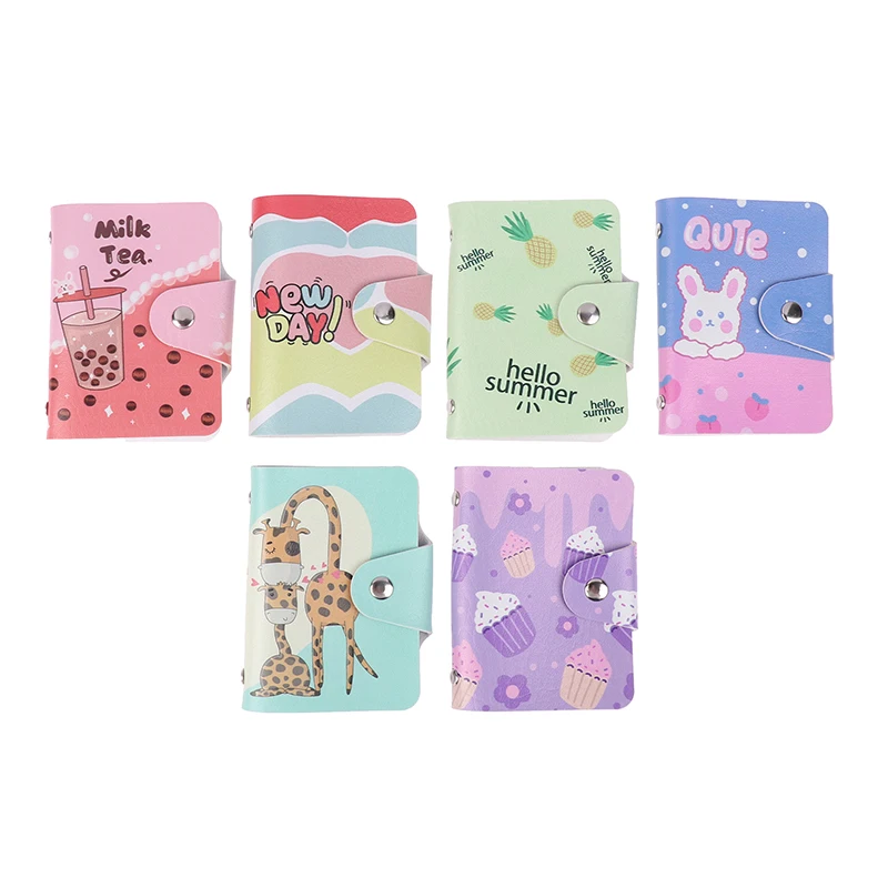 1Pc Cartoon Card Bags Casual Cute ID Credit Card Holders Creative Color Card Case Bank Card Cover Multi Card Slots Wallet