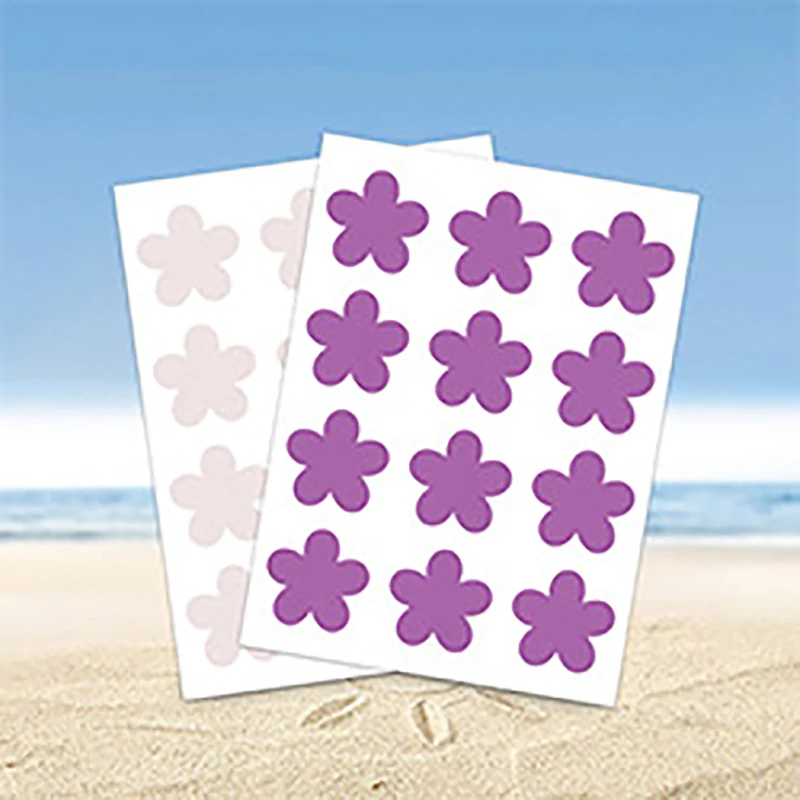 1/5Pcs Purple Uv Stickers UV Detecting Patches UV Test Stickers For Sunscreen Sunny Detection Patch Sun Protection Reminder Safe