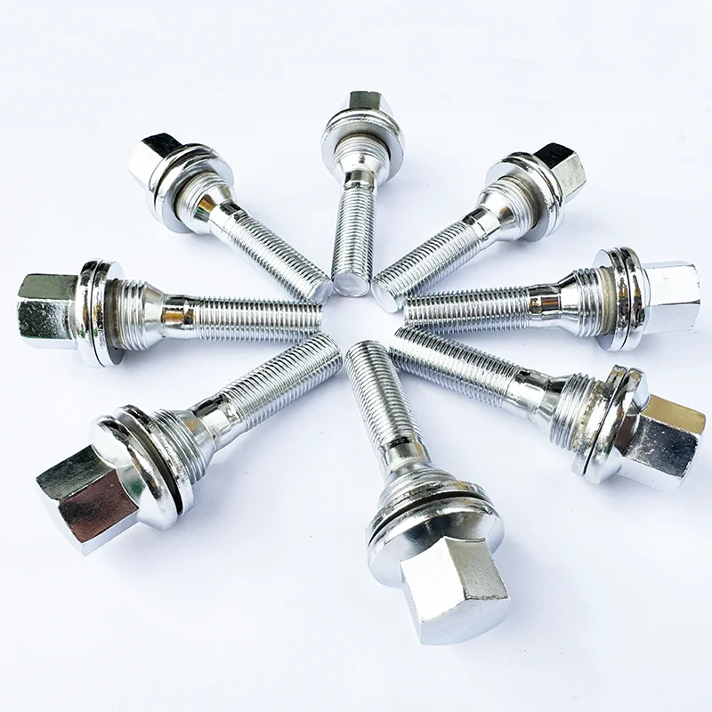 8PCS 12x1.25 35mm|40mm|45mm|50mm Spiral Seat Car Lug Nut Wheel Bolts for Peugeot Citroen