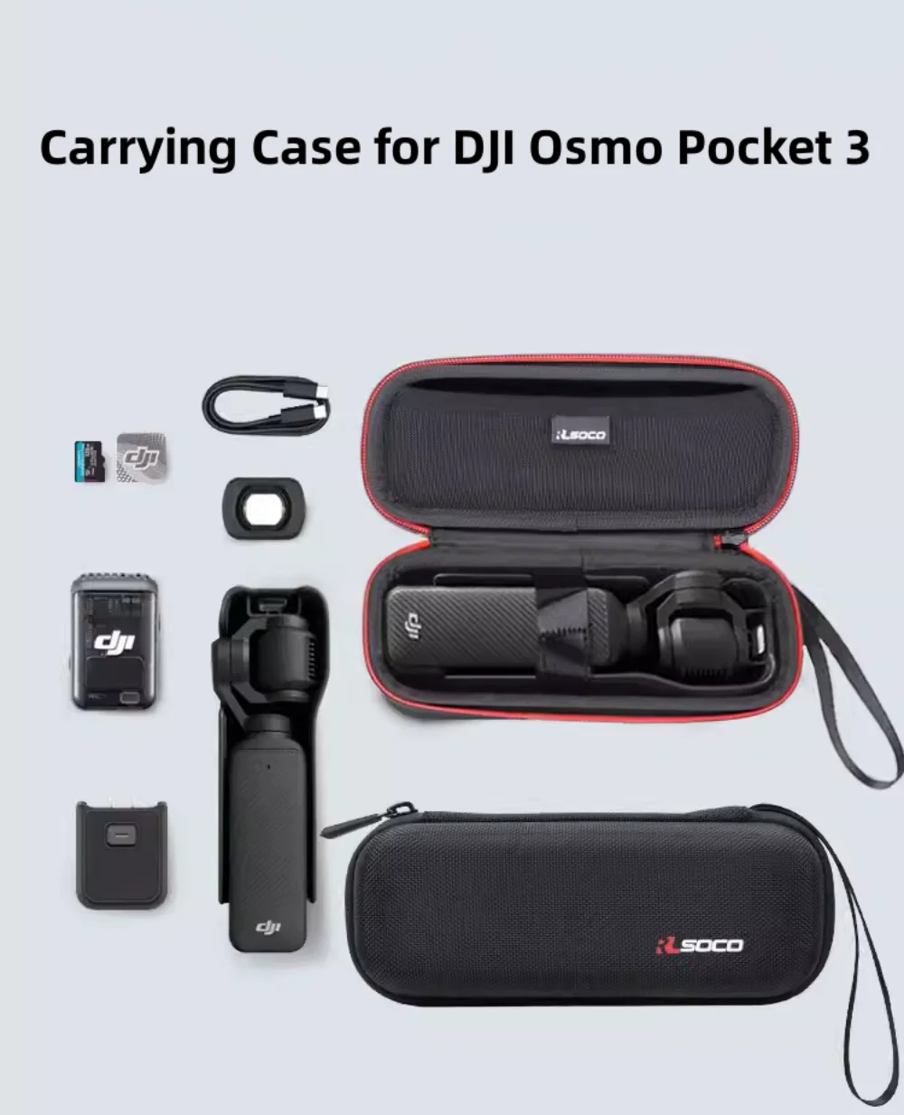 

Hard Carrying Case for DJI Osmo Pocket 3, Portable Hard Storage Protective Bag for DJI Osmo Pocket 3 Creator Combo Accessories