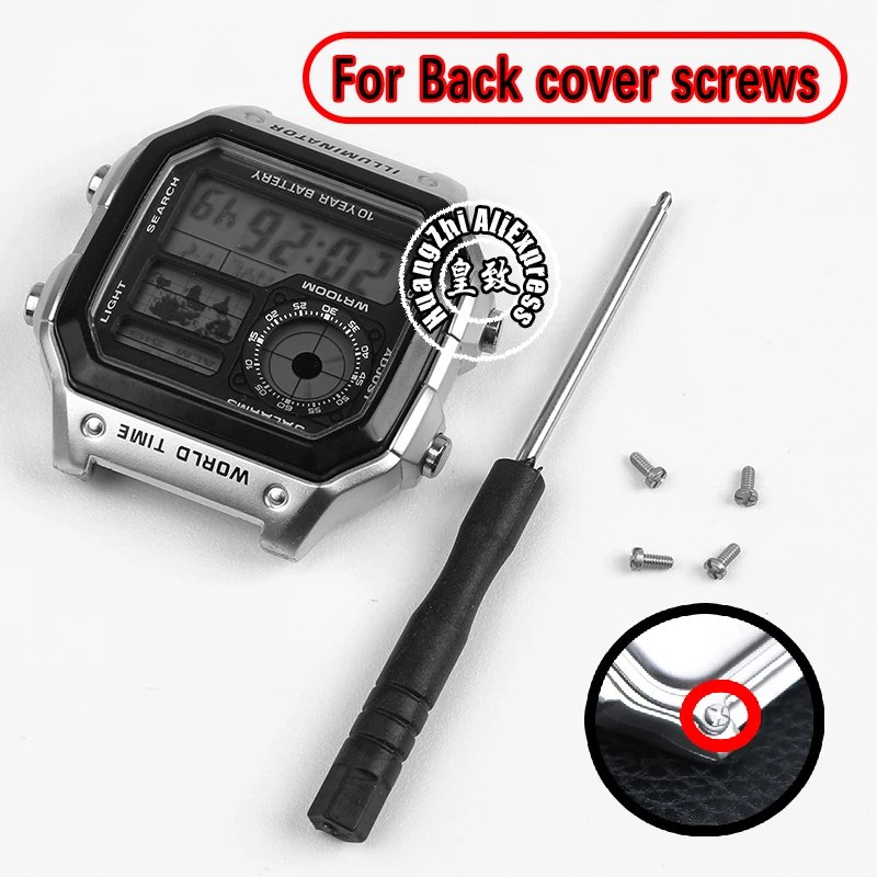 4 шт. AE-1200 винты нижней крышки корпуса часов для Casio маленький квадрат AE1200 AE1300 мужские крестообразные винты задней крышки из нержавеющей стали