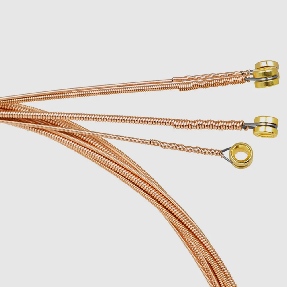 

6Pcs Metal Folk Guitar Strings Durable Easy Install Clear Sound Comfortable Resonance Replacement Guitar Parts