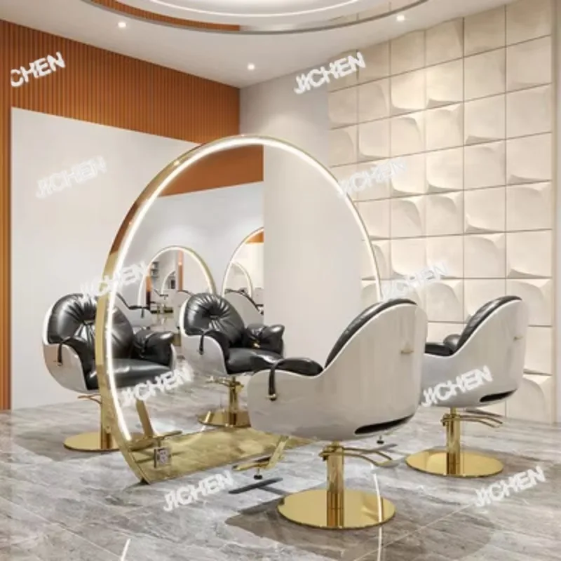 

HZ Парикмахерское Зеркало Стол Парикмахерская Стрижка Одностороннее Зеркало Светодиодное Двустороннее Пол Тела